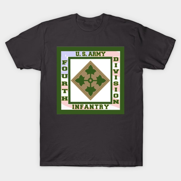 4th Infantry Division Logo T-Shirt by Spacestuffplus